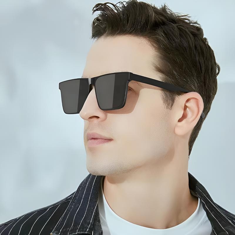Hluxury Tesla V2 - Kính râm thời trang nam nữ chống tia UV, mặt kính ánh xanh phân cực, kèm hộp da & khăn lau