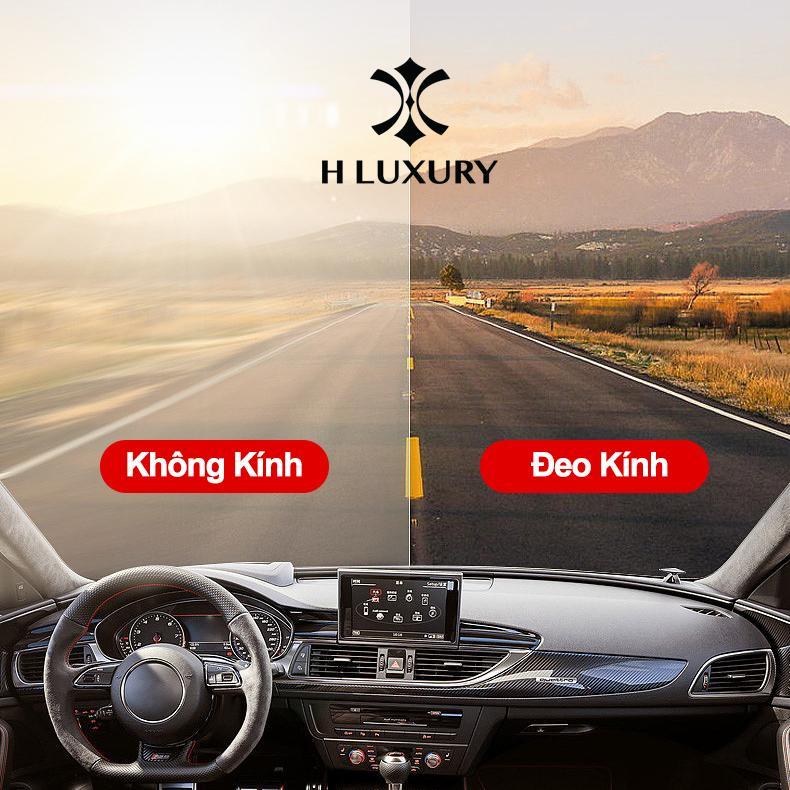 Hluxury Tesla V2 - Kính râm thời trang nam nữ chống tia UV, mặt kính ánh xanh phân cực, kèm hộp da & khăn lau
