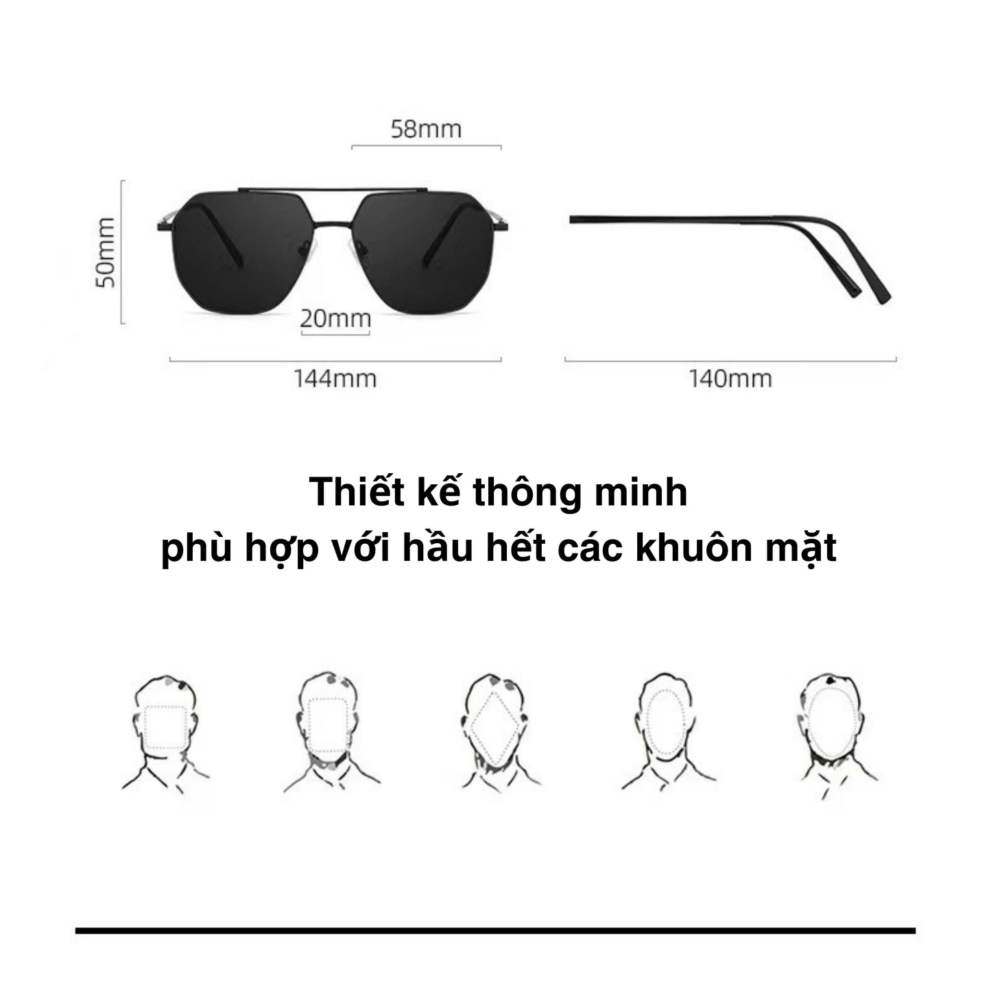 [V3 Đặc Biệt Gradient] Kính râm phi công cho nam nữ chống chói & tia UV, gọng kim loại cao cấp - Kính râm thời trang cho nam nữ