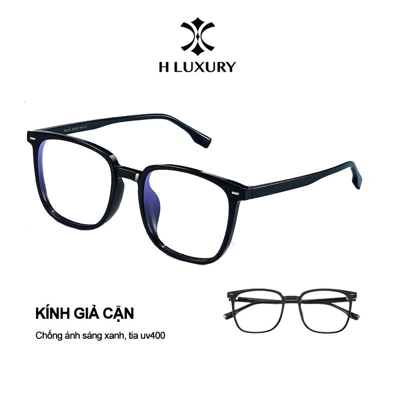 [Kính Thời Trang Nam Nữ V20] Kính 0 Độ Có Thể Thay Tròng Cận, Chống Ánh Sáng Xanh
