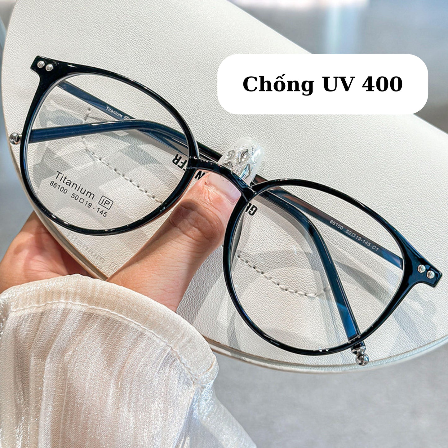 [Kính Thời Trang Nữ Xinh Xắn V19] Phong Cách Dễ Thương - Chống Ánh Sáng Xanh + Tia UV