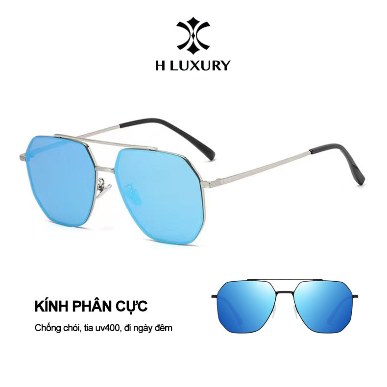 [Mắt kính râm V3 Phi Công] Mắt kính mát nam nữ chống tia UV, chống chói, gọng kim loại -