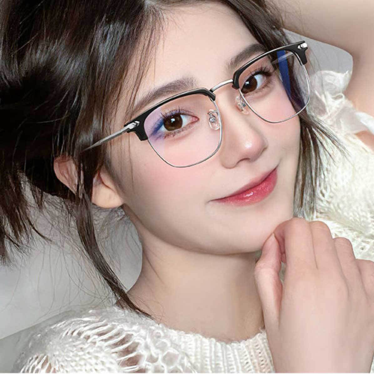 [Mắt Kính V29] Kính Nam Nữ Gọng Giả Cận, Chống Ánh Sáng Xanh + Tia UV, Gọng Kính Nhẹ