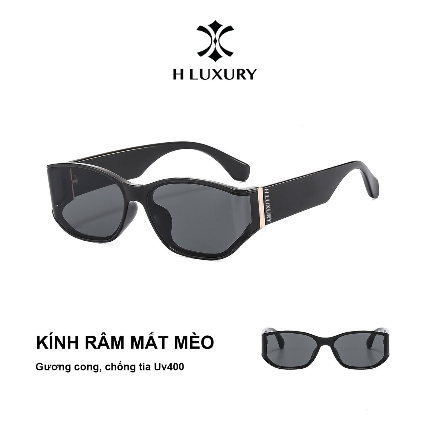 [Mắt kính râm V30 mắt mèo] gương cong thiết kế mới 2025 - Kính râm nam nữ chống tia UV400, chói lóa