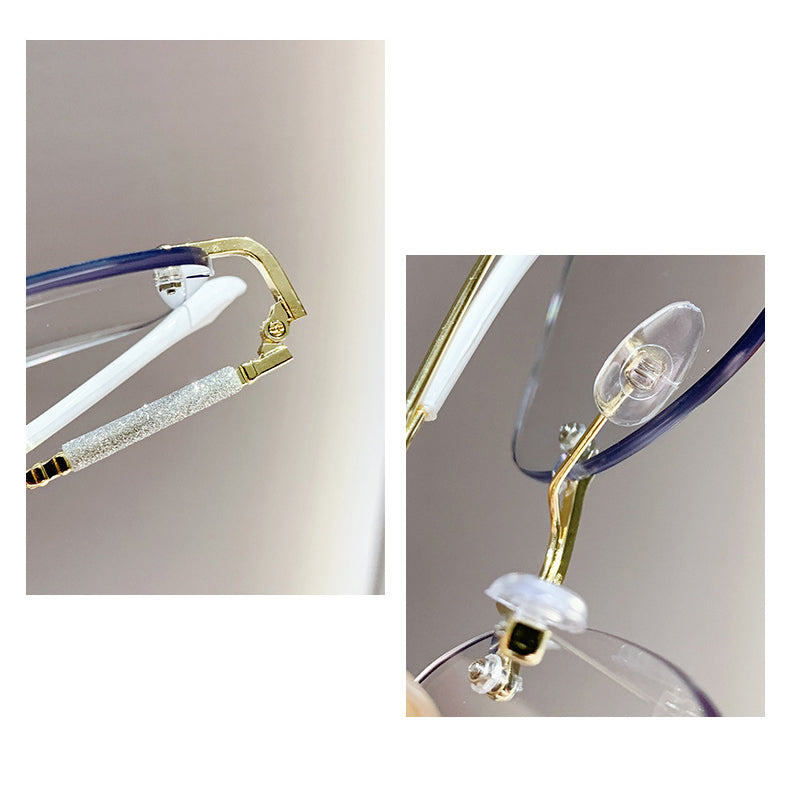 [Kính đổi màu thời trang V33] H Luxury, chống tia UV400 và Ánh sáng xanh, khung kim loại dành cho nữ