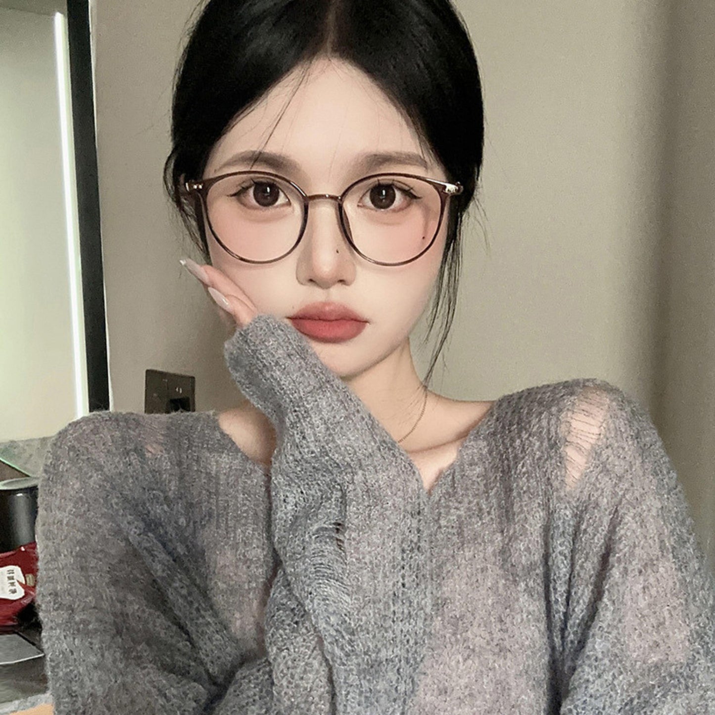 [Kính Thời Trang Nữ Xinh Xắn V19] Phong Cách Dễ Thương - Chống Ánh Sáng Xanh + Tia UV