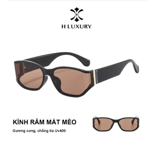 Kính Râm Mắt Mèo Gương Cong 2025 V30 – Chống UV400 – Form Oval Thời Trang | HLuxury
